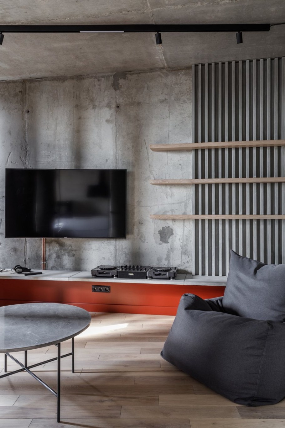 Лофт бетонные стены