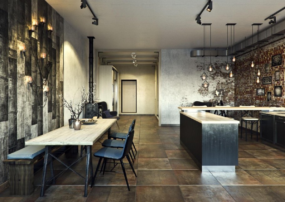 Декоративная штукатурка в стиле лофт