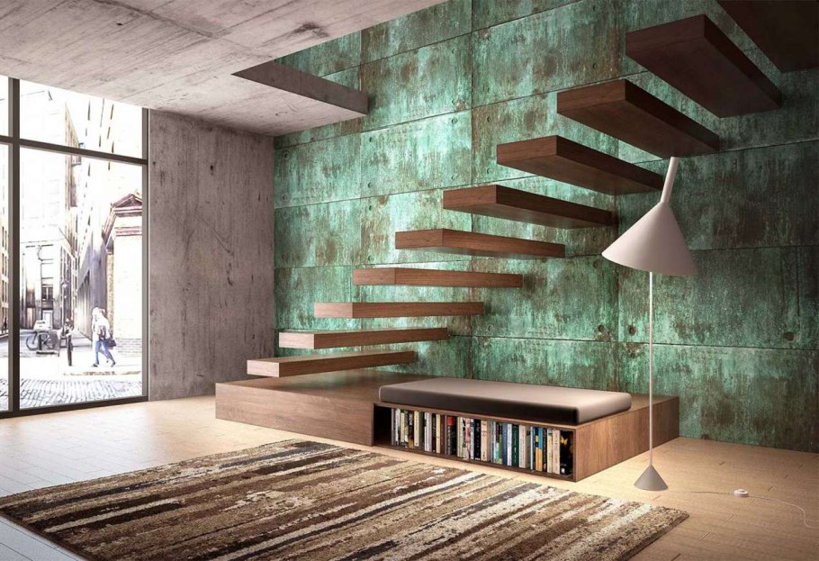 Состаренный металл в интерьере