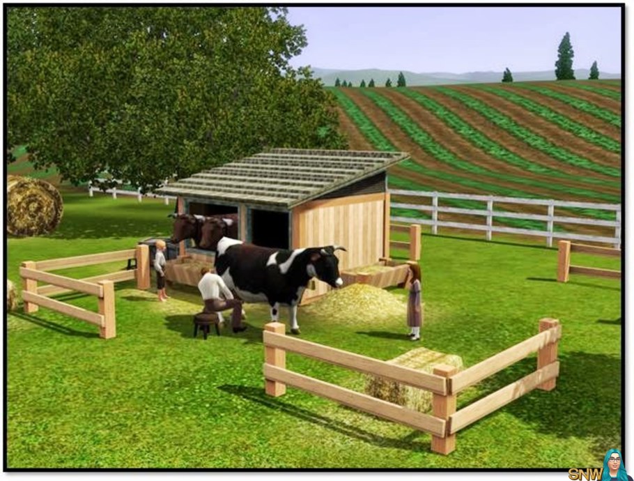 Загон для коров симс 4