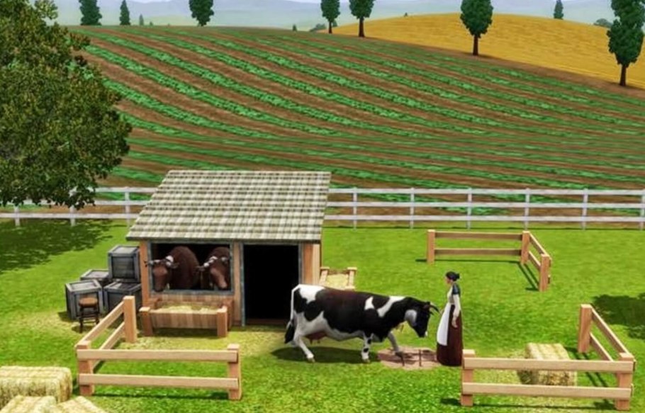 Загон для коров симс 4