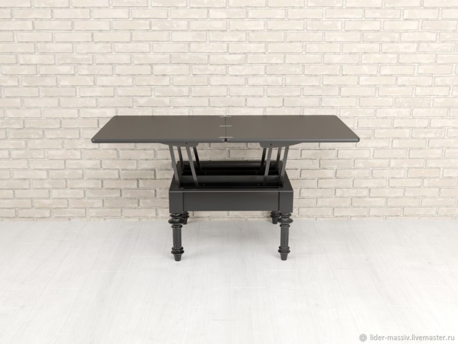 Стол-трансформер журнальный-обеденный купить в Москве стеклянный