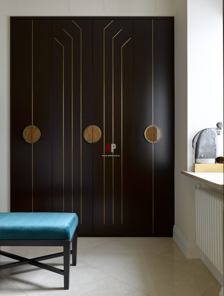 Двери с латунными вставками