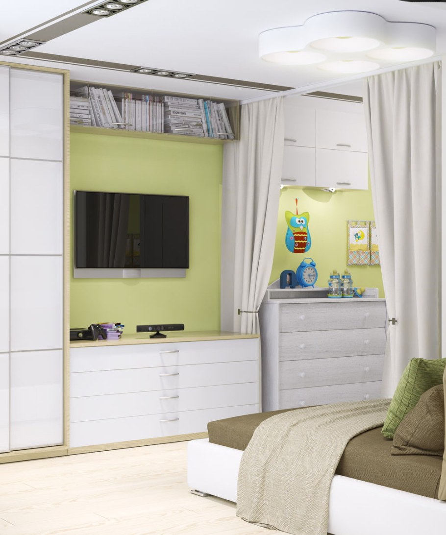 Интерьер однушки для семьи