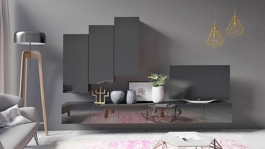 Стенка CALABRINI 3 современная мебель глянец