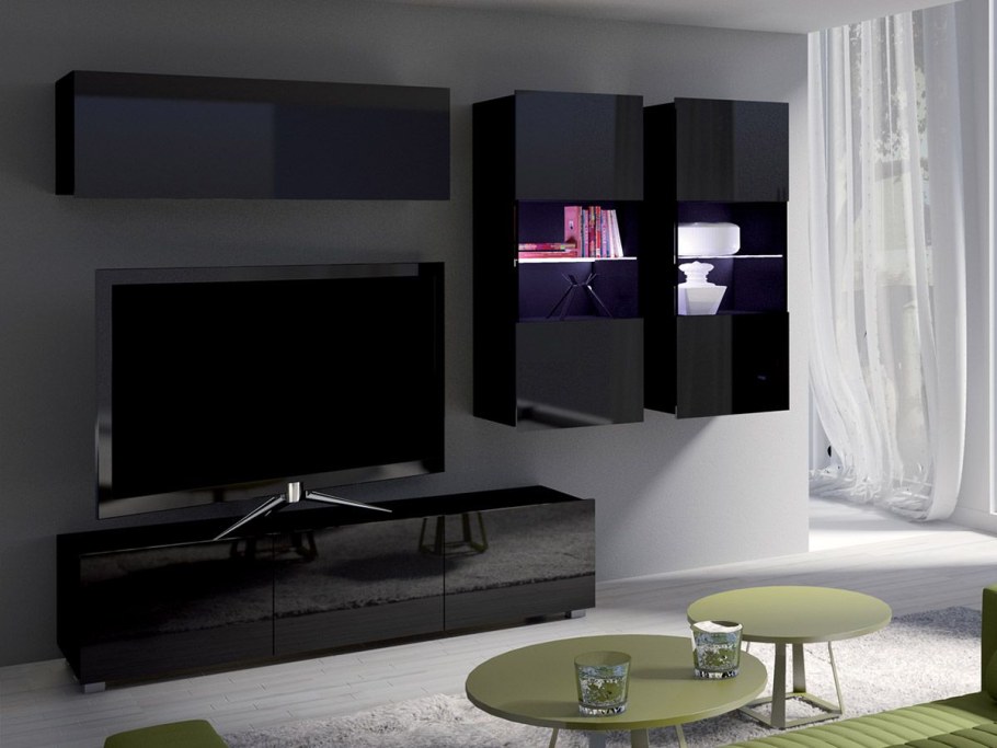 Стенка CALABRINI 3 современная мебель глянец