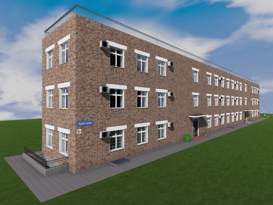 Проект трехэтажного офисного здания