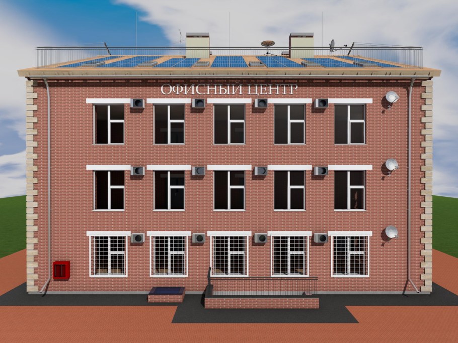 Трехэтажное административное здание