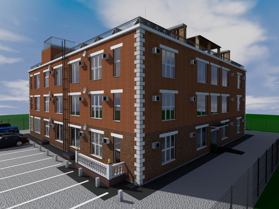 Проект трехэтажного офисного здания