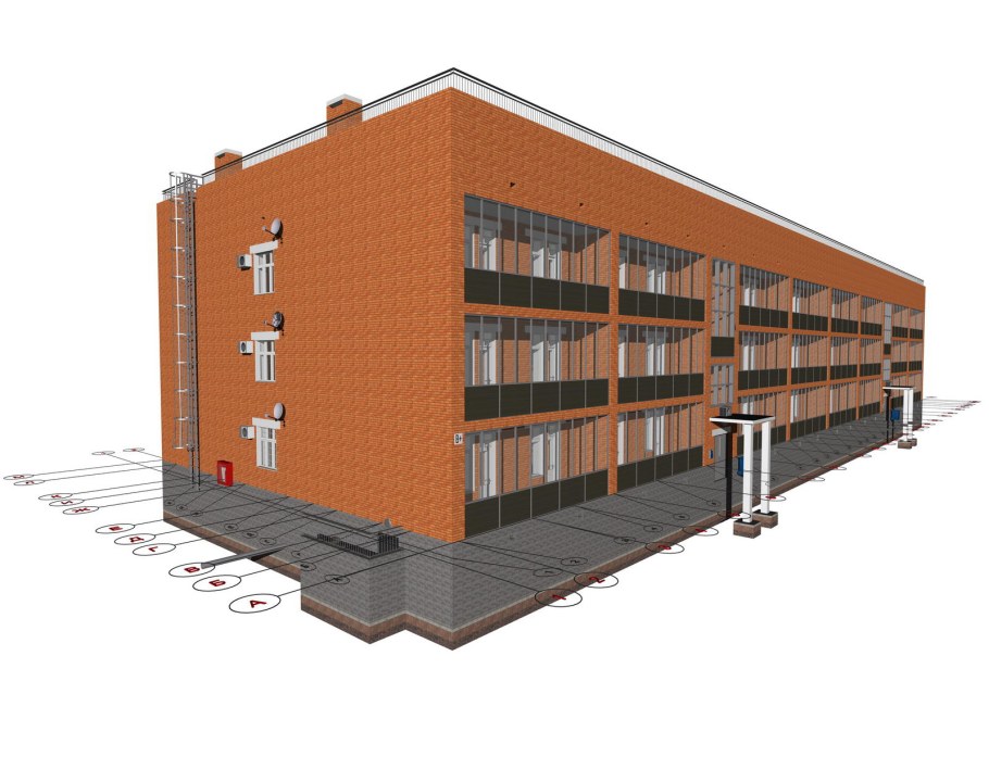 Двухподъездный жилой дом