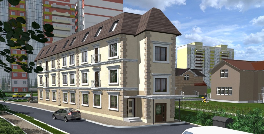 3х этажное здание проект