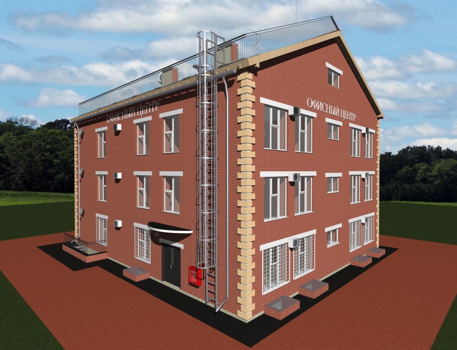 Трехэтажное административное здание