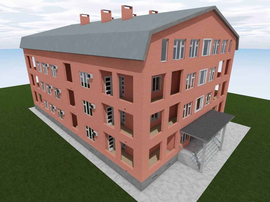 Трехэтажные многоквартирные дома