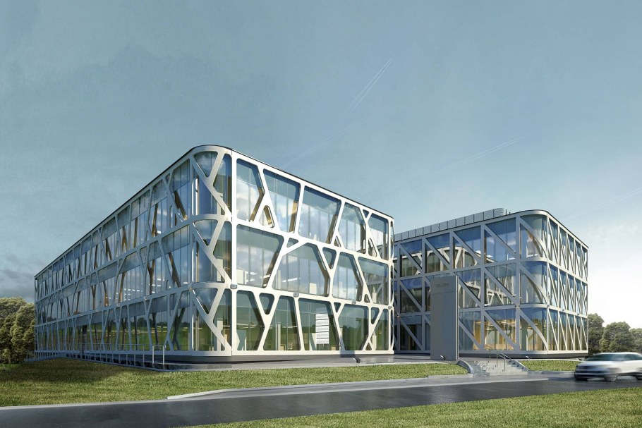 Трехэтажное офисное здание