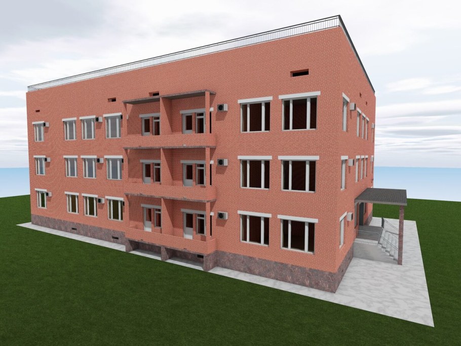 Четырехэтажное здание