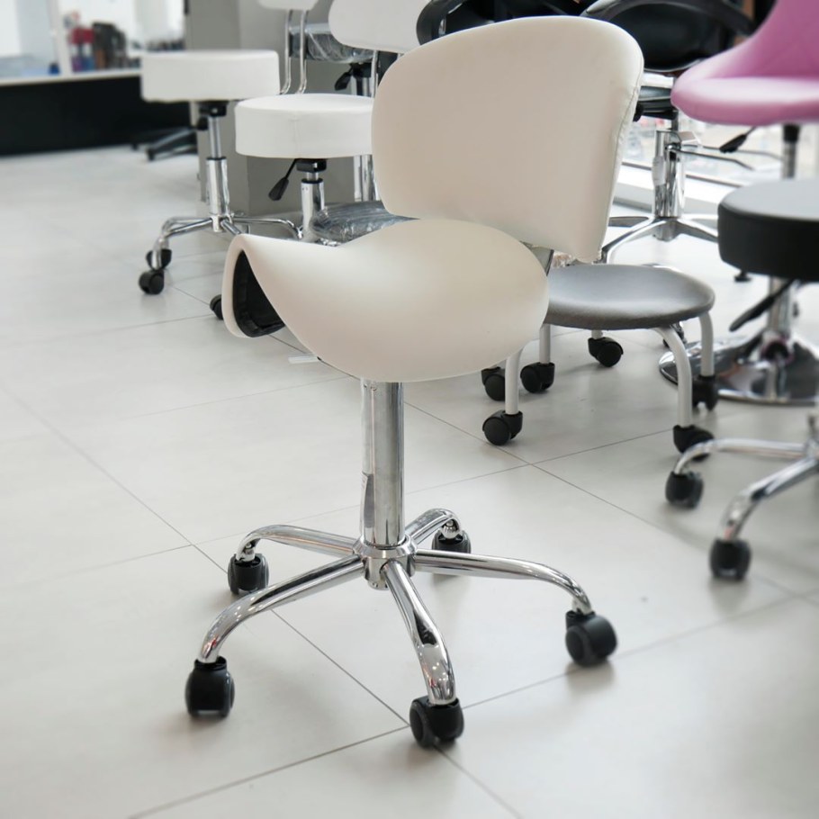 Стул-седло со спинкой, белый к25