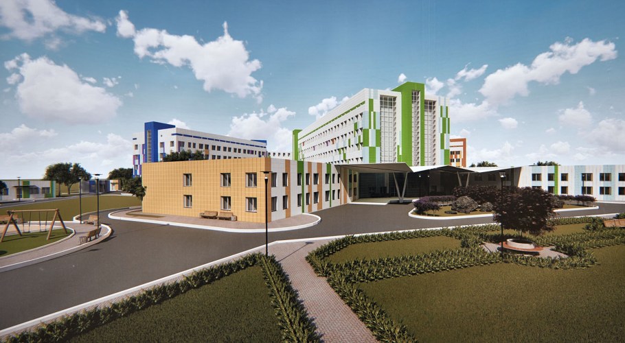 Строительство областная детская больница в Курске