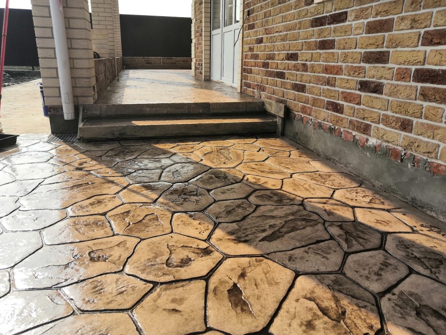 Отмостка технология печатный бетон