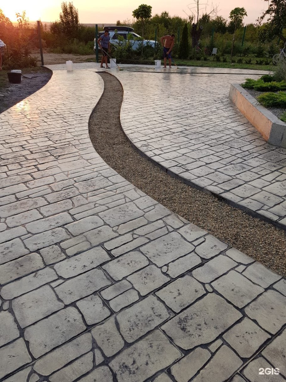 Печатный бетон штамп Эгео