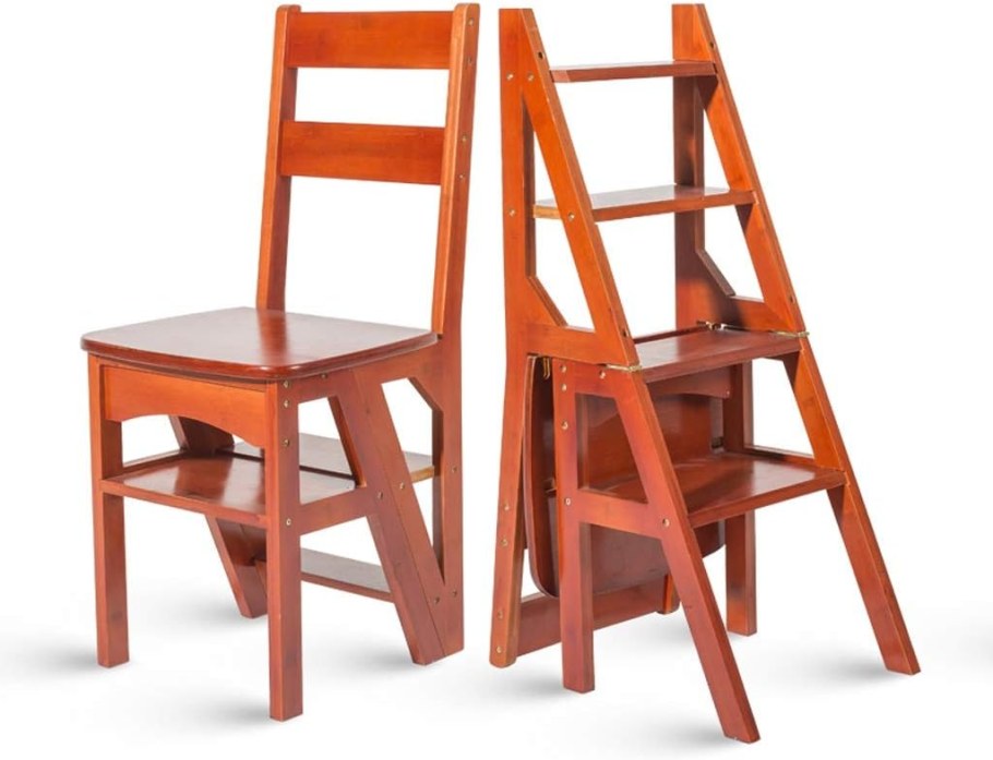 Передвижные стремянки табуреты, красный RAL 3020 (Stool Ladder)