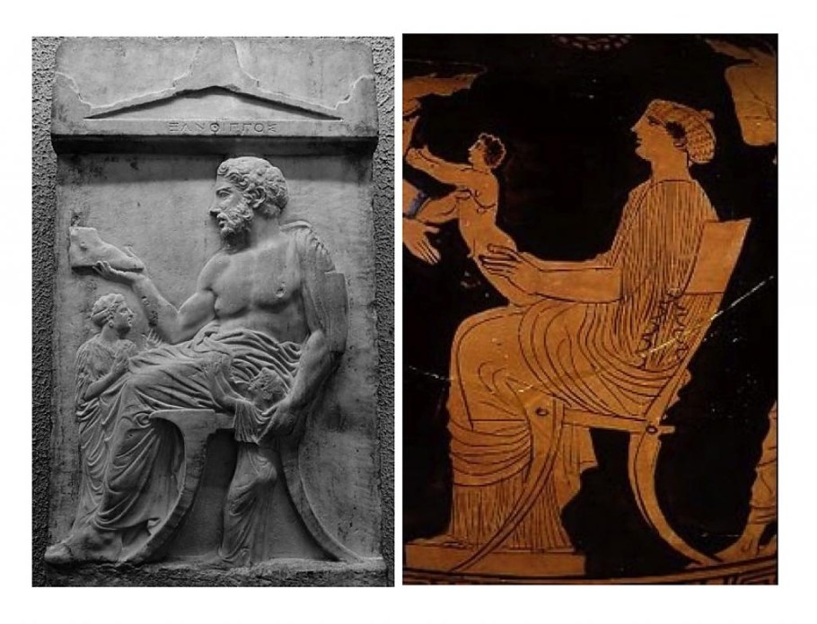 Древнегреческий стул клисмос