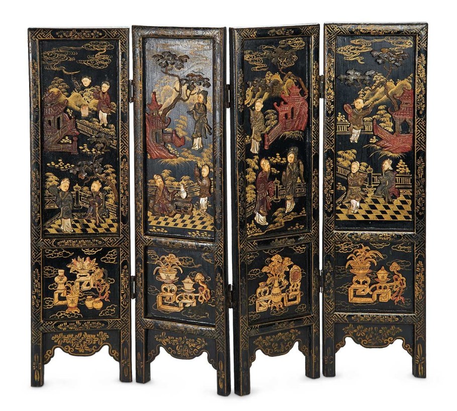Ширма антикварная Шинуазри Китай