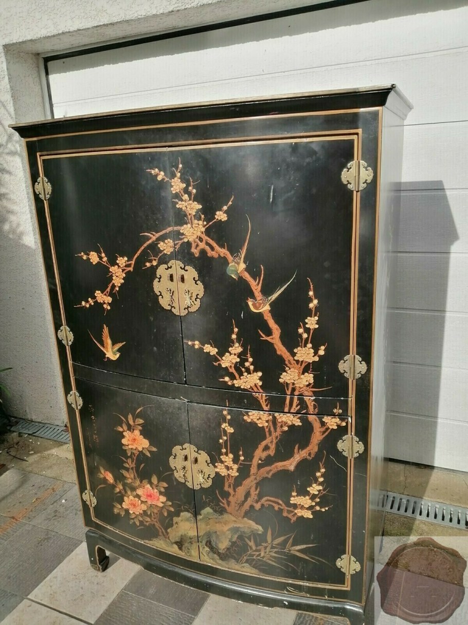 Шкаф антикварная Шинуазри Китай