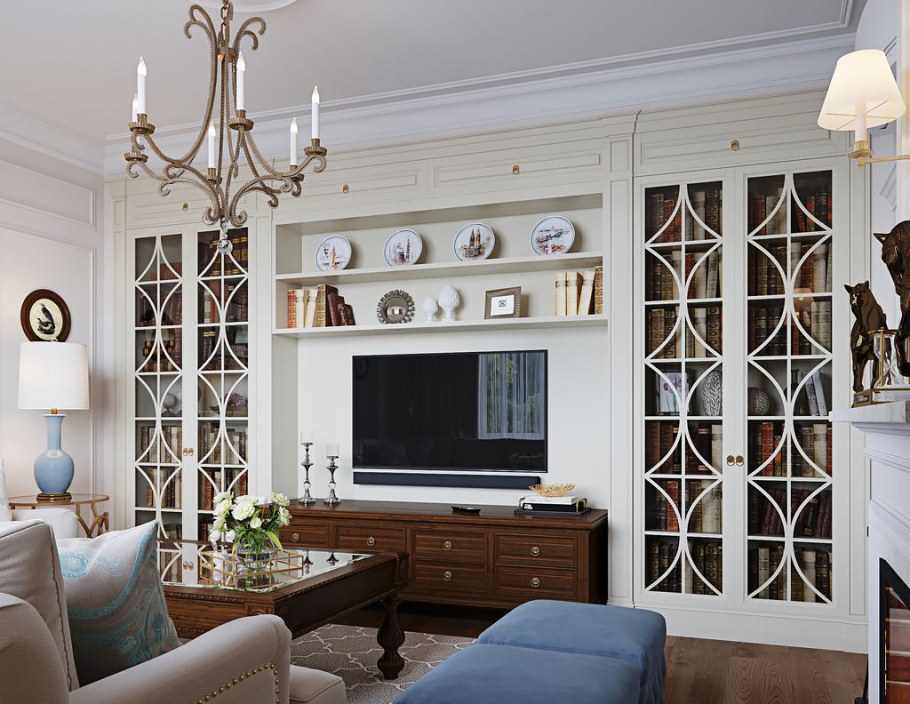 Гостиная в стиле американская классика