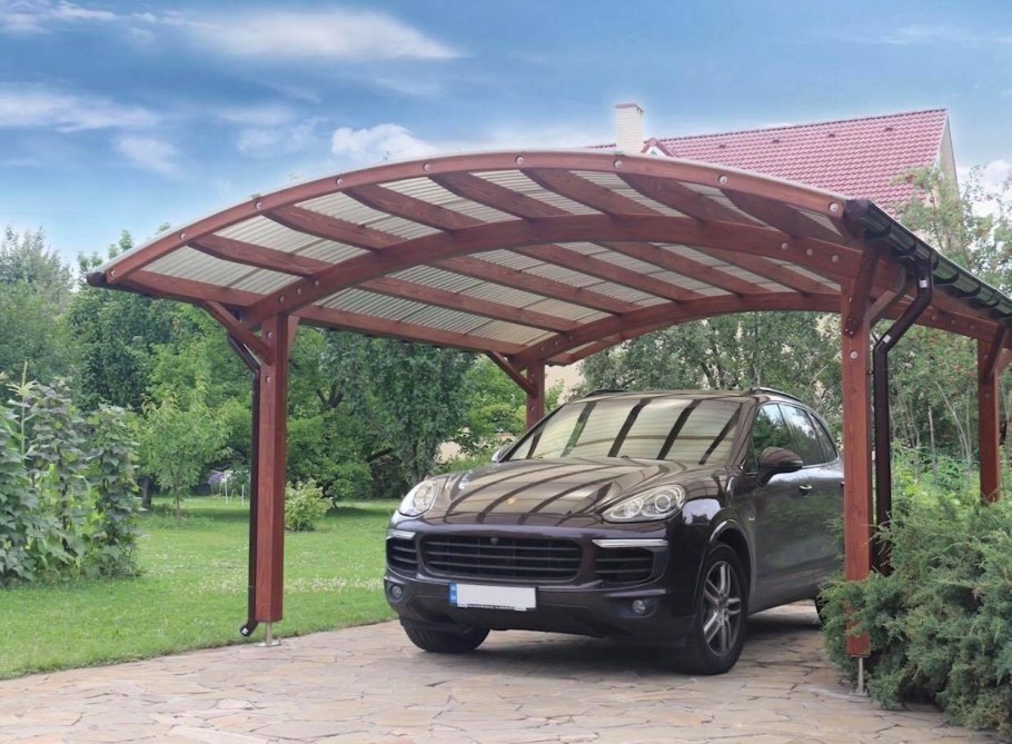 Красивый навес для машины
