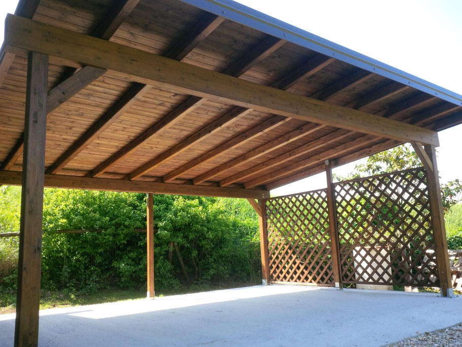 Навес деревянный односкатный 2х2