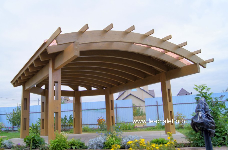 Пергола из клееного бруса
