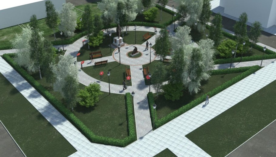 Благоустройство общественной территории парк Победы Ханты Мансийск