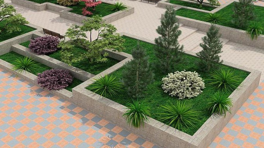 Благоустройство территории клумбы