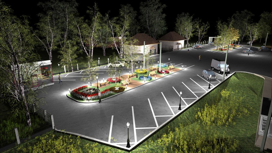 Освещение благоустройство территории