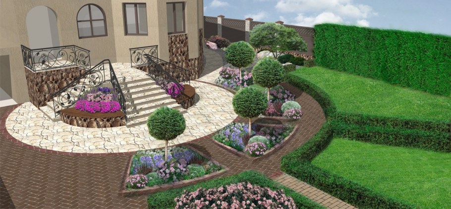 Проект участка в регулярном стиле