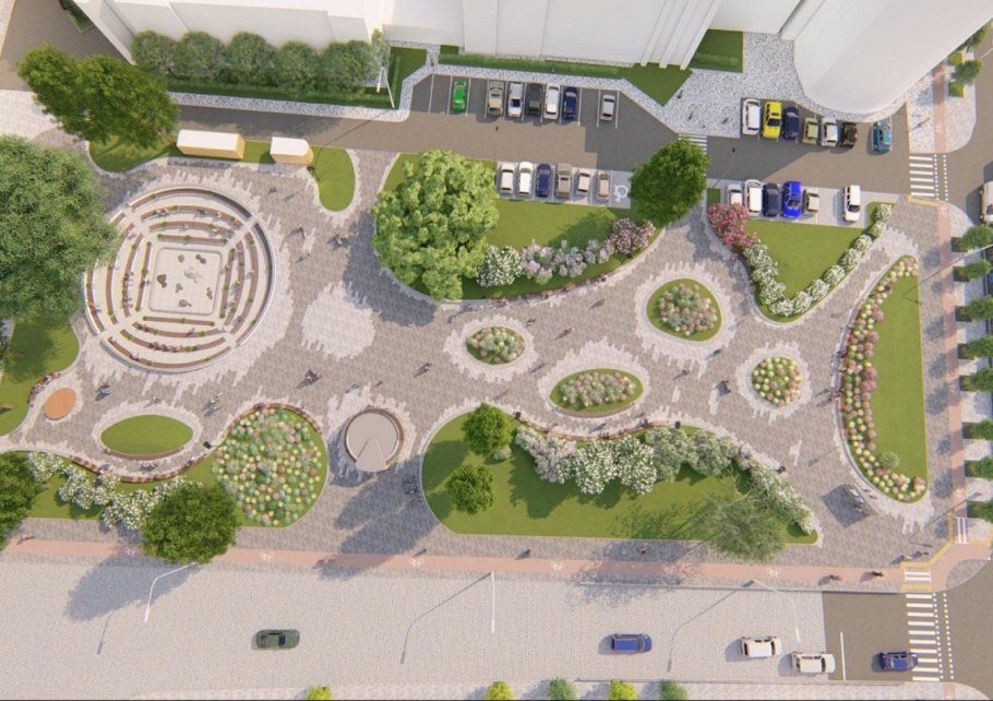 Проект благоустройства сквера на ул Карла Маркса в Курске