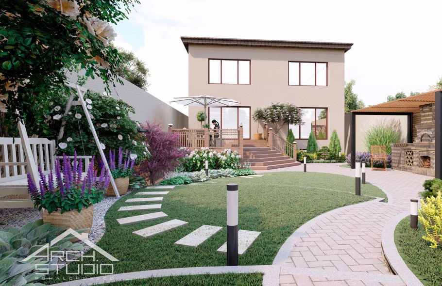 Ландшафт узкого участка