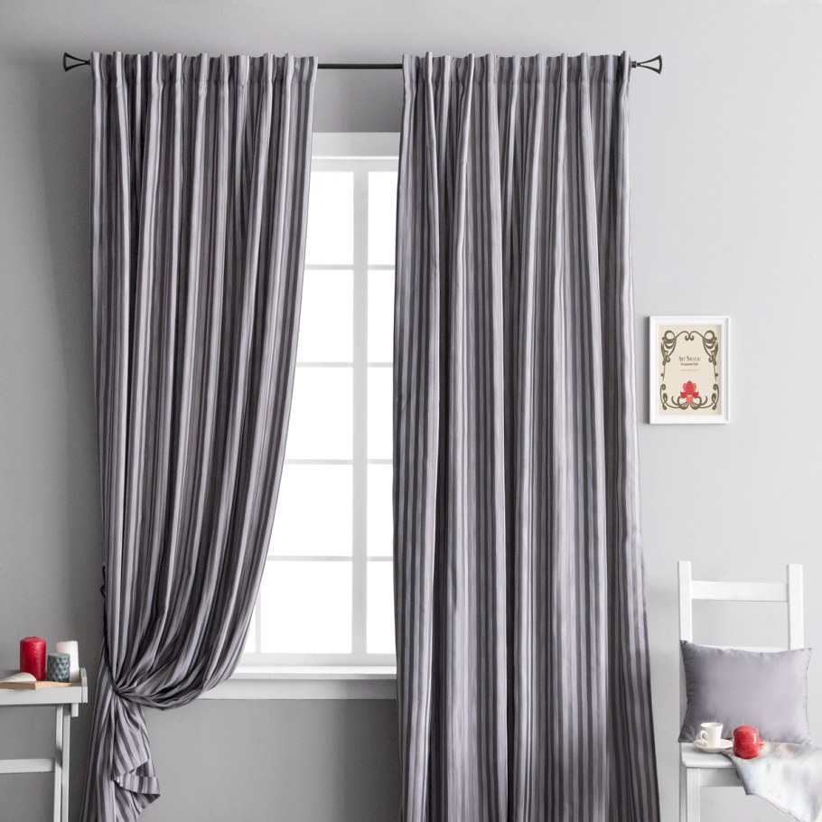 Комплект штор Латур, бело-серый