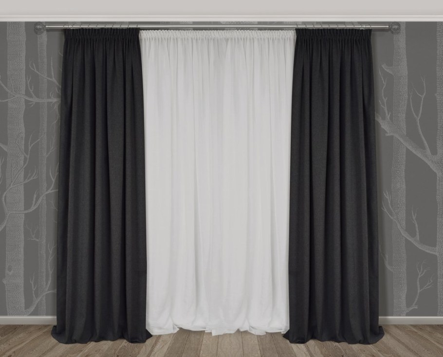 Шторы Лора графит NV-100005