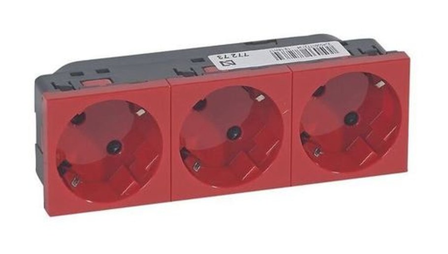 Mosaic Legrand тройная красная