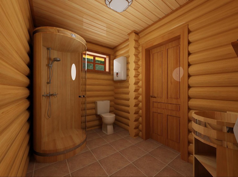 Баня внутри помывочная