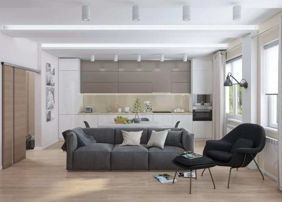 Кухня гостиная 25 м2