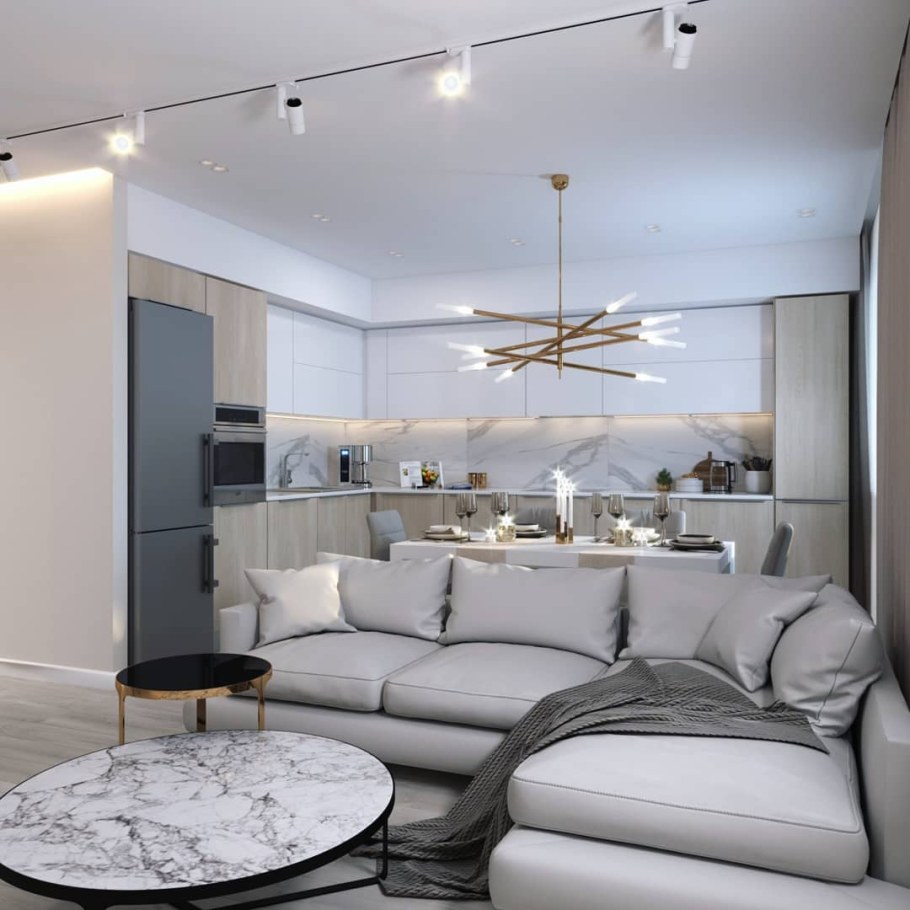 Кухня-гостиная 30 кв