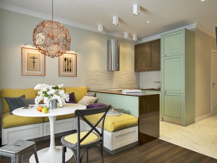 Евродвушка кухня-гостиная 15 кв.м