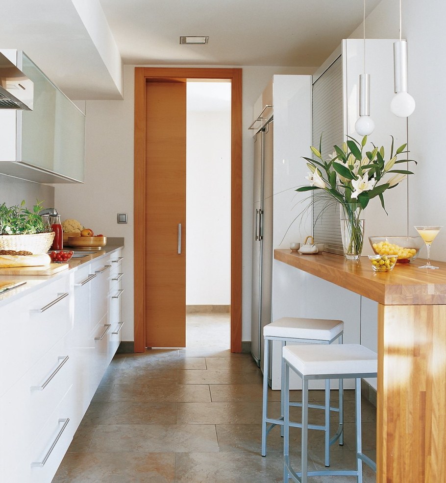 Планировка вытянутой кухни