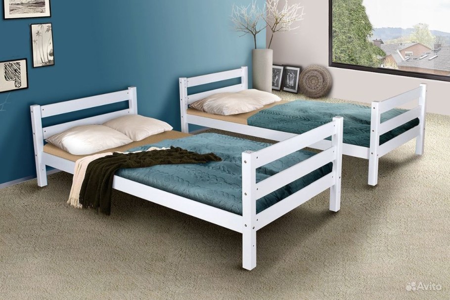 Кровать с ящиками массив березы