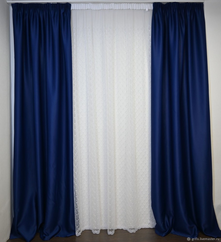 Шторы Blackout синие