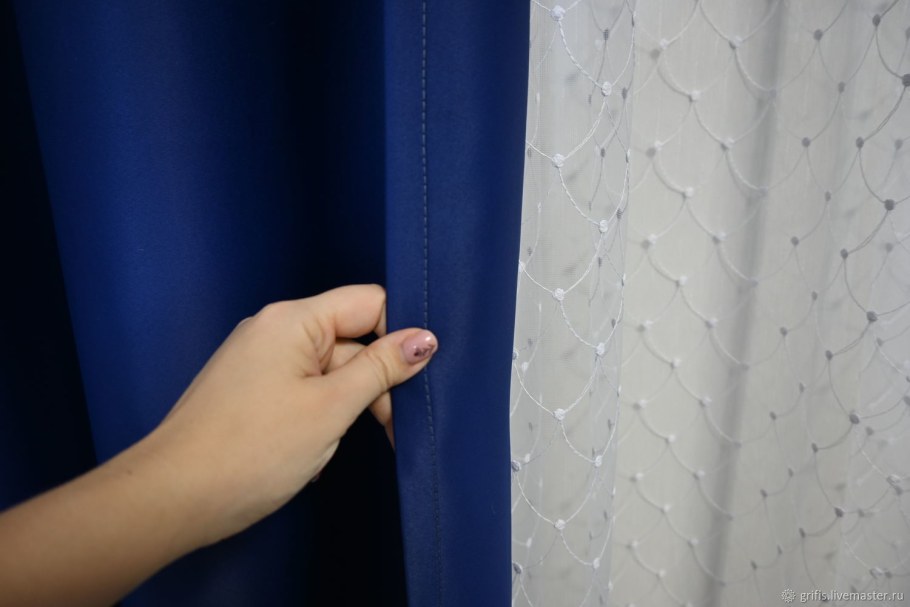 Шторы Blackout синие