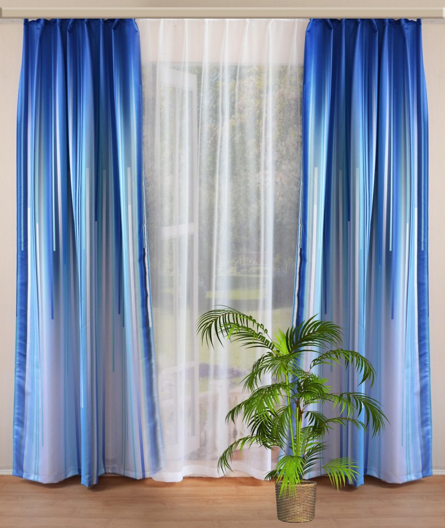 Шторы Blackout синие