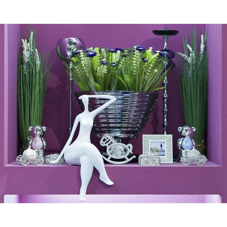 Гарда декор статуэтка женщина белая c6128